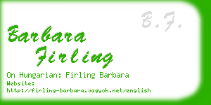 barbara firling business card